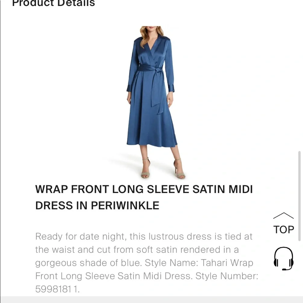 Tahari Periwinkle Wrap Dress - Picture 10 of 10